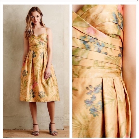 Anthropologie Dresses & Skirts - Anthropologie James Coviello Spaghetti Strap Floral Dress size 8